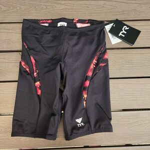 TYR Durafast Red/black Men's Boy's Swim Grab Bag Jammer Size 28 New